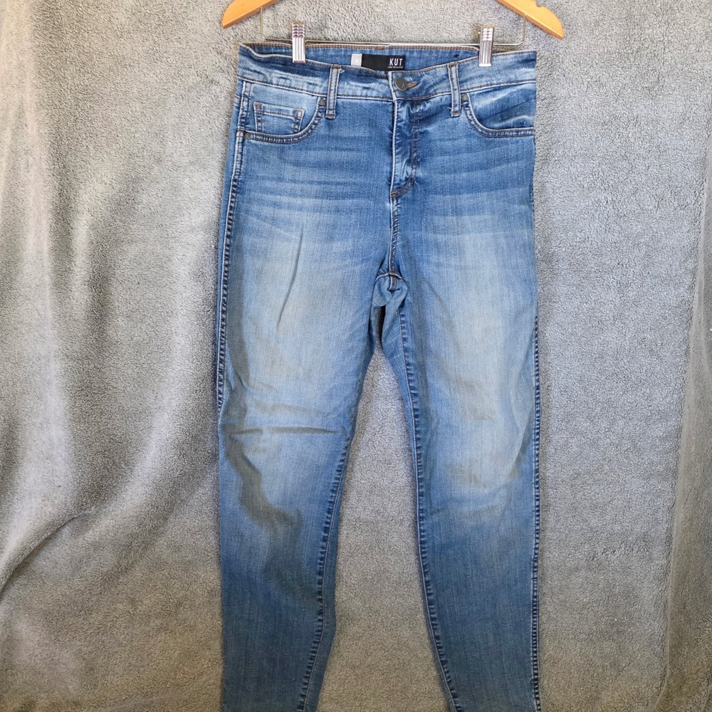 Kut from the Kloth Diana Fab Ab Skinny Jeans High Rise Medium Wash Size 8